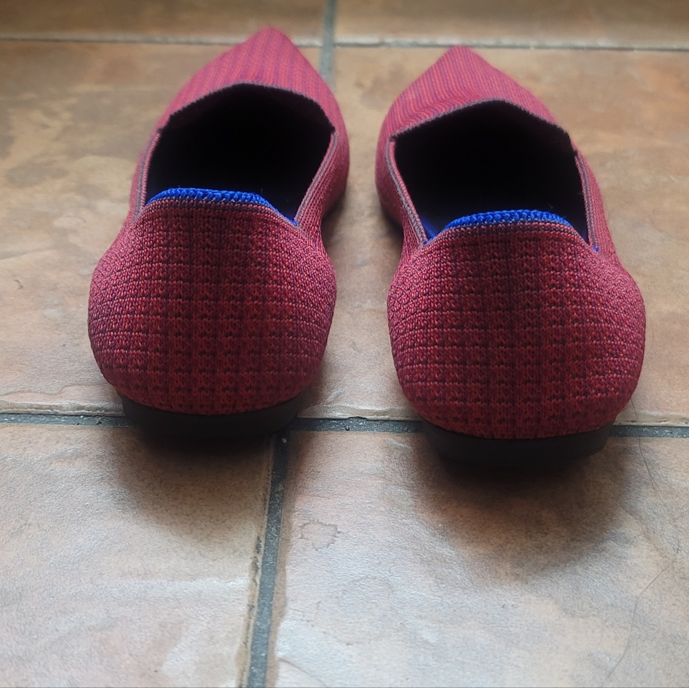 EUC Rothy's The Point Ballet Flats in Scarlett Tweed (Retired Color) Size 8 - Picture 8 of 10